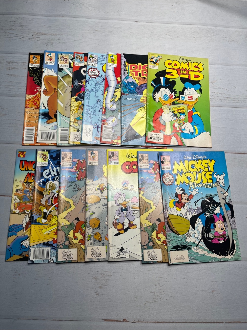 90s Disney Comics Bundle Mickey Mouse Uncle Scrooge Chip Dale Vintage Goofy